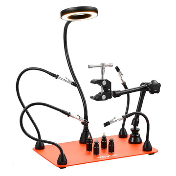Helping Hands Soldering Station – 3X LED Magnifier, 4 PCB Holders