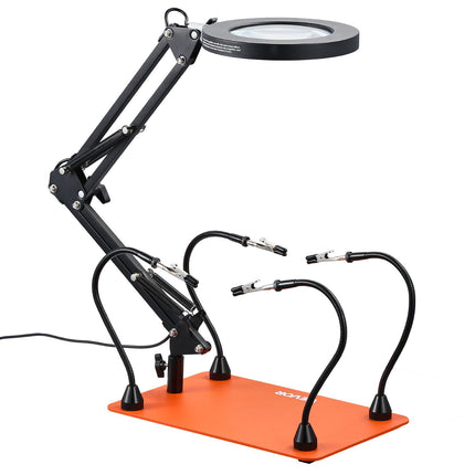Helping Hands Soldering Station, 3X LED Magnifier, 5 Arms