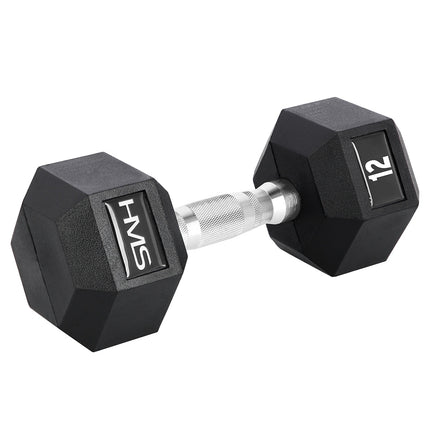 Hex Dumbbell 12 kg – Rubber Coated, Anti-Roll Design