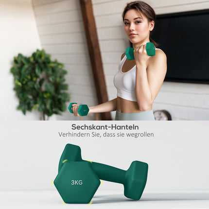 Hex Dumbbell Set with Rack – 1kg, 2kg, 3kg Pairs