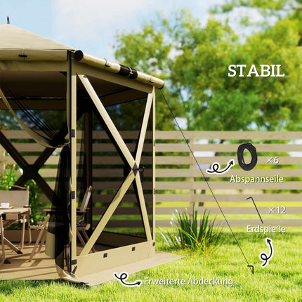 Hexagon Pavilion Tent, 3x2.6m, Waterproof, UV Resistant