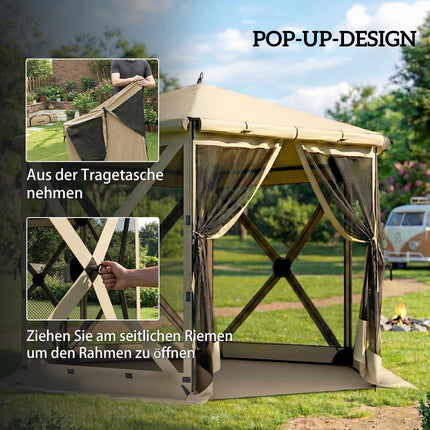 Hexagon Pavilion Tent, 3x2.6m, Waterproof, UV Resistant