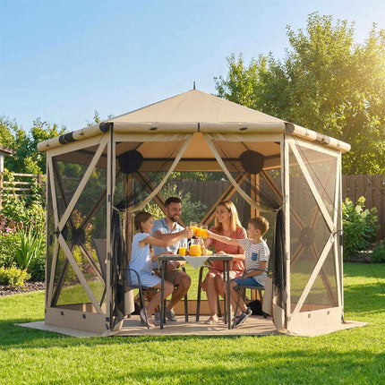 Hexagon Pavilion Tent, 3x2.6m, Waterproof, UV Resistant