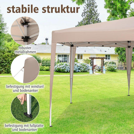 Hexagonal Pop-Up Canopy Tent with Carry Bag, 400x348 cm