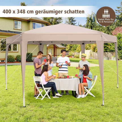 Hexagonal Pop-Up Canopy Tent with Carry Bag, 400x348 cm