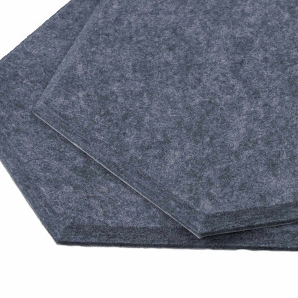 Hexagons in gray felt for bulletin board - 6 pcs