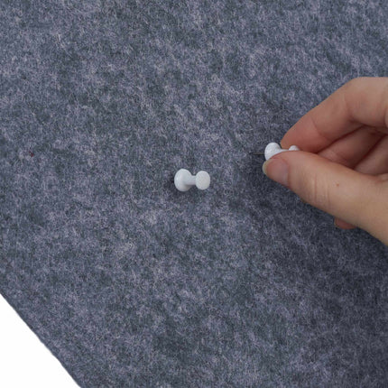 Hexagons in gray felt for bulletin board - 6 pcs