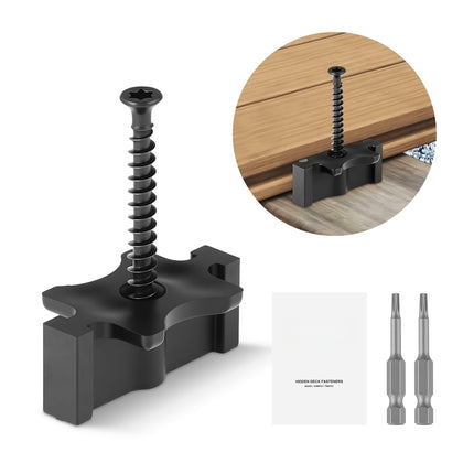Hidden Deck Fasteners, 90-Piece Composite Clips, 6.5 mm Gap