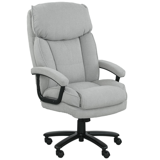 High Back Office Chair, 200kg Capacity, Light Grey