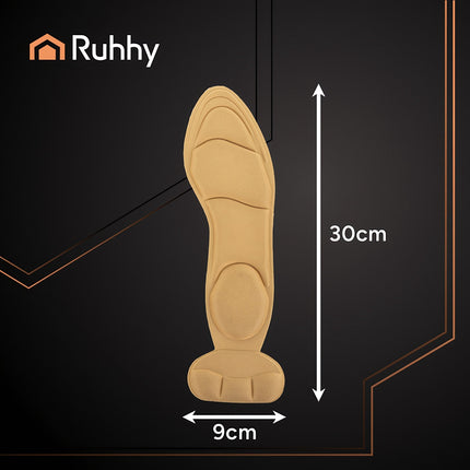 High Heel Beige Foam Insoles, Size 35-42