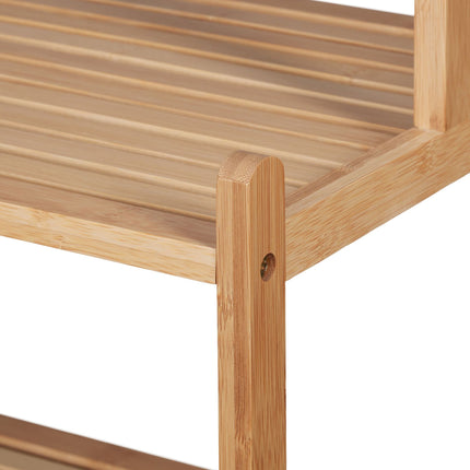 High bamboo bathroom shelf