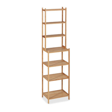 High bamboo bathroom shelf