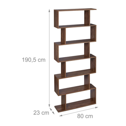 High bookcase brown
