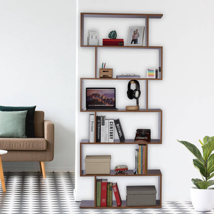 High bookcase brown