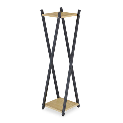 High floral pedestal with 2 shelves