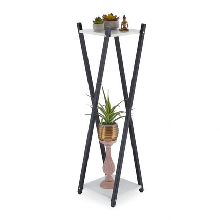 High floral pedestal with 2 shelves