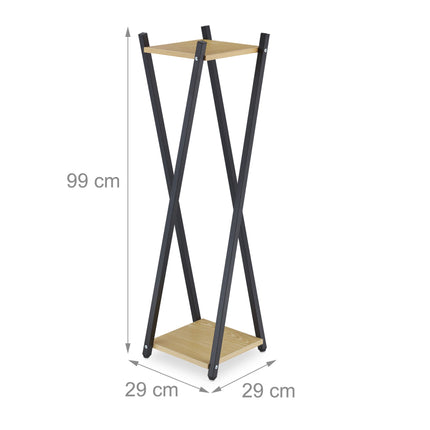 High floral pedestal with 2 shelves