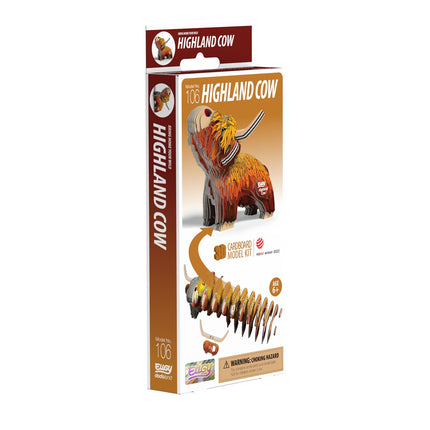 Highland Cow 3D Cardboard Model Kit for Creative Building
