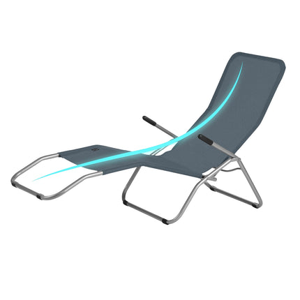 Hiking/Beach Lounger, Gray, Portable, Foldable