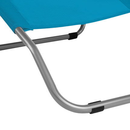 Hiking/Beach Lounger, Turquoise, Foldable Chair