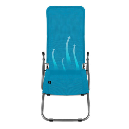 Hiking/Beach Lounger, Turquoise, Foldable Chair