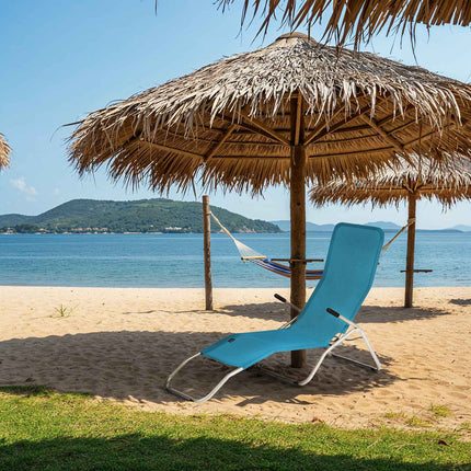 Hiking/Beach Lounger, Turquoise, Foldable Chair