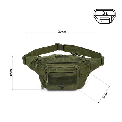 Hip Bag, Green – Compact, Lightweight, Adjustable Strap