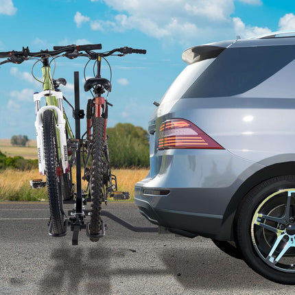 Hitch Mount Bike Rack, 2-Bike, Tilt-Fold, 80 lb Capacity