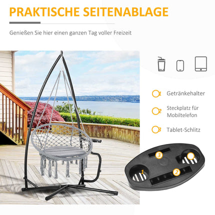 Hängesessel Gestell, Metall, X-Form, 120kg Kapazität