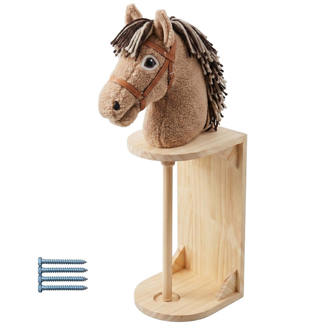Hobby Horse Wall Hook, Pine Wood Space-Saving Holder