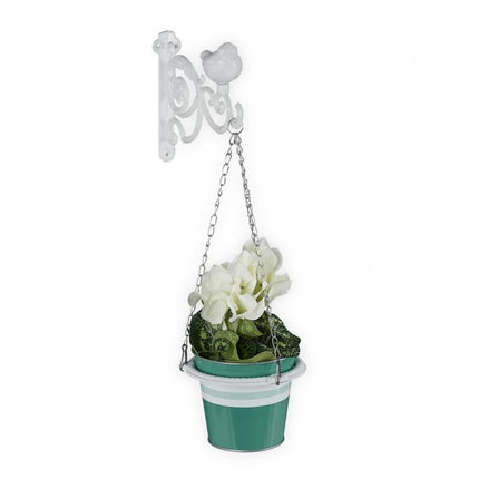 Holder for hanging flower basket on the wall