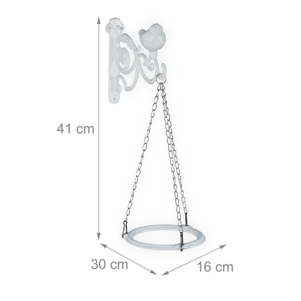 Holder for hanging flower basket on the wall
