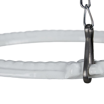 Holder for hanging flower basket on the wall