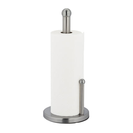 Holder for household paper in stainless steel