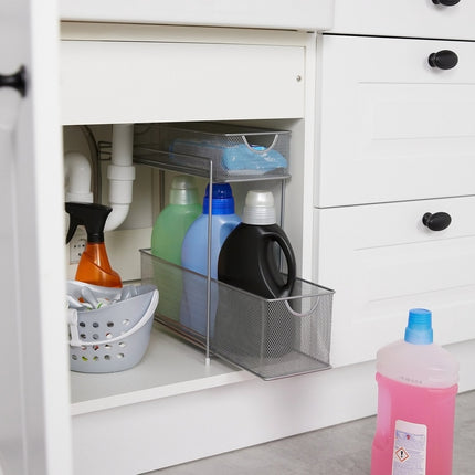 Holder for kitchen cabinets in metal