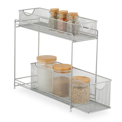 Holder for kitchen cabinets in metal