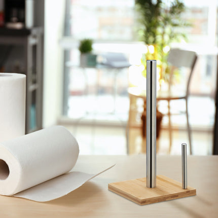 Holder for kitchen roll with roll stop