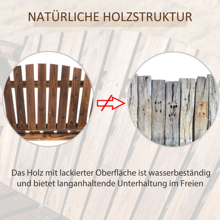 Garden swing bench 2-seater, natural finish