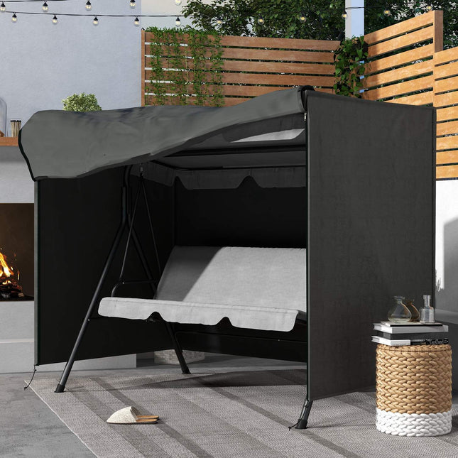 3-seat garden swing cover, UV and water resistant, 205x124x164 cm