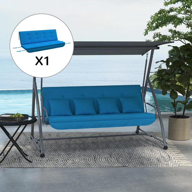 Blue Garden Swing Cushions – 170 cm seat and back cushions
