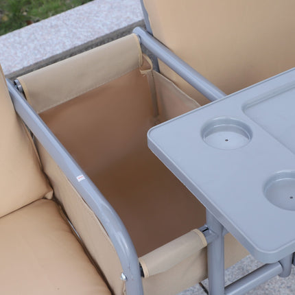 2-seat garden swing with sunroof, beige 175x112x165 cm