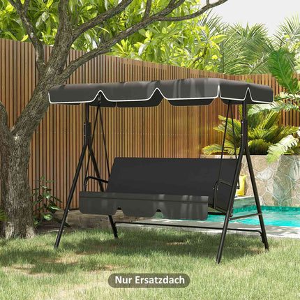 3-seat dark gray swing canopy replacement