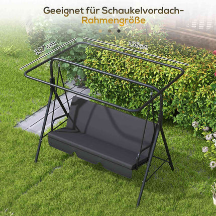 3-seat dark gray swing canopy replacement