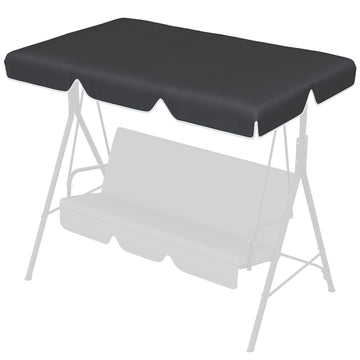 Black UV-protected canopy replacement for 2-seat swing