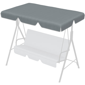 Replacement canopy for 2-seat swing, UV protected, dark grey