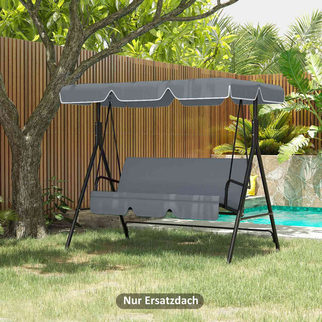 Replacement canopy for 2-seat swing, UV protected, dark grey