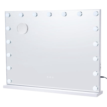Hollywood Vanity Mirror With Lights, USB-C, Wall Mount, 59.9 cm