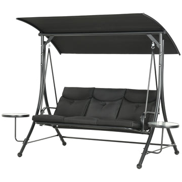 3-seat garden swing with canopy - Supports up to 300 kg