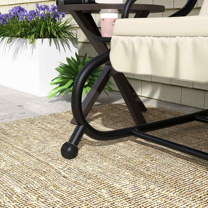 Hollywoodschommel met ligfunctie, 3-zits tuinschommel met verstelbaar dak, bijzettafel, waterafstotende schommelbank belastbaar tot 340kg, voor tuin, 200x120x164cm, crèmewit Aosom