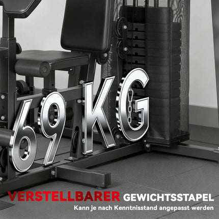 Home Gym Station – Adjustable Weight Bench, 10+ Exercises